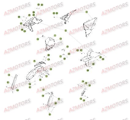 CARENAGES - RESERVOIR - SELLE [2] pour RR-4T-498-13